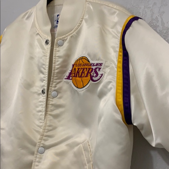 white lakers starter jacket